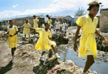 Haitian schoolgirls